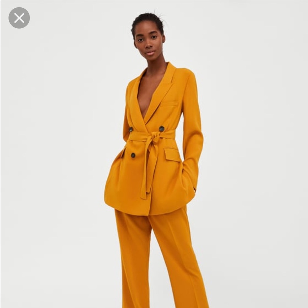 Zara Mustard Blazer - Picture 1 of 4